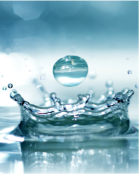 a drop of water ripple in a pool of water