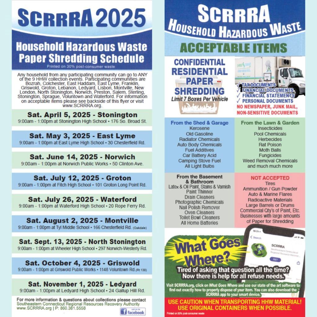  Southern Connecticut Regional Resources Recovery Authority Schedule